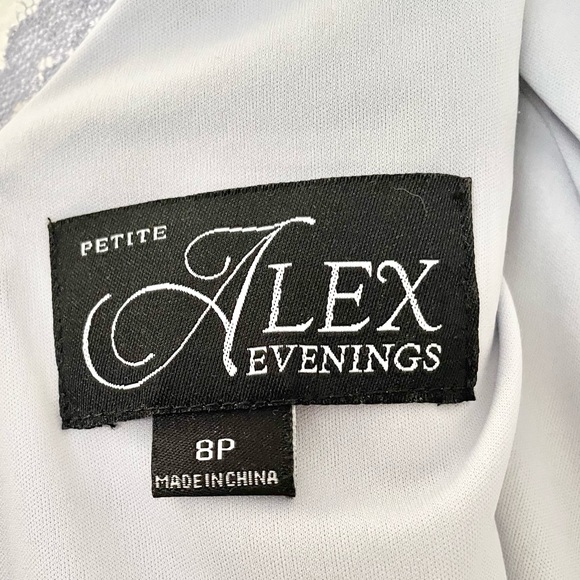 Alex Evenings Scallop Lace Sequin Evening Maxi Gown - Picture 9 of 11